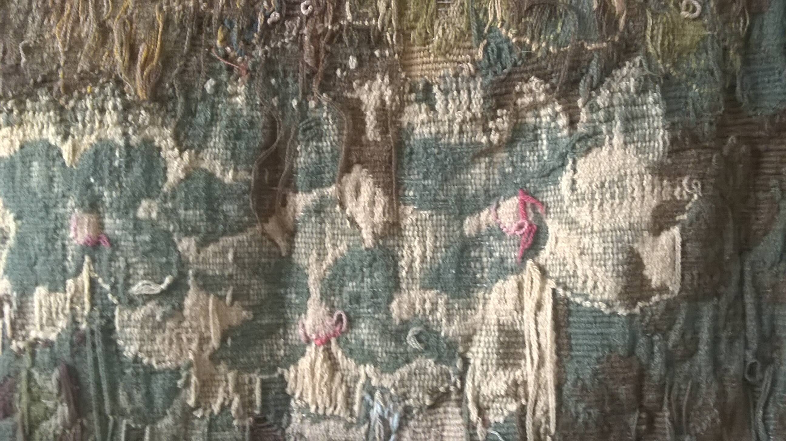 Tapisserie de laine "Verdure Flamande" de la manufacture Robert Four