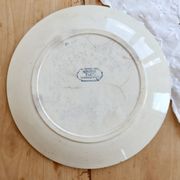 Antique flat plate, ironstone Sarreguemines U&C model Mignon.