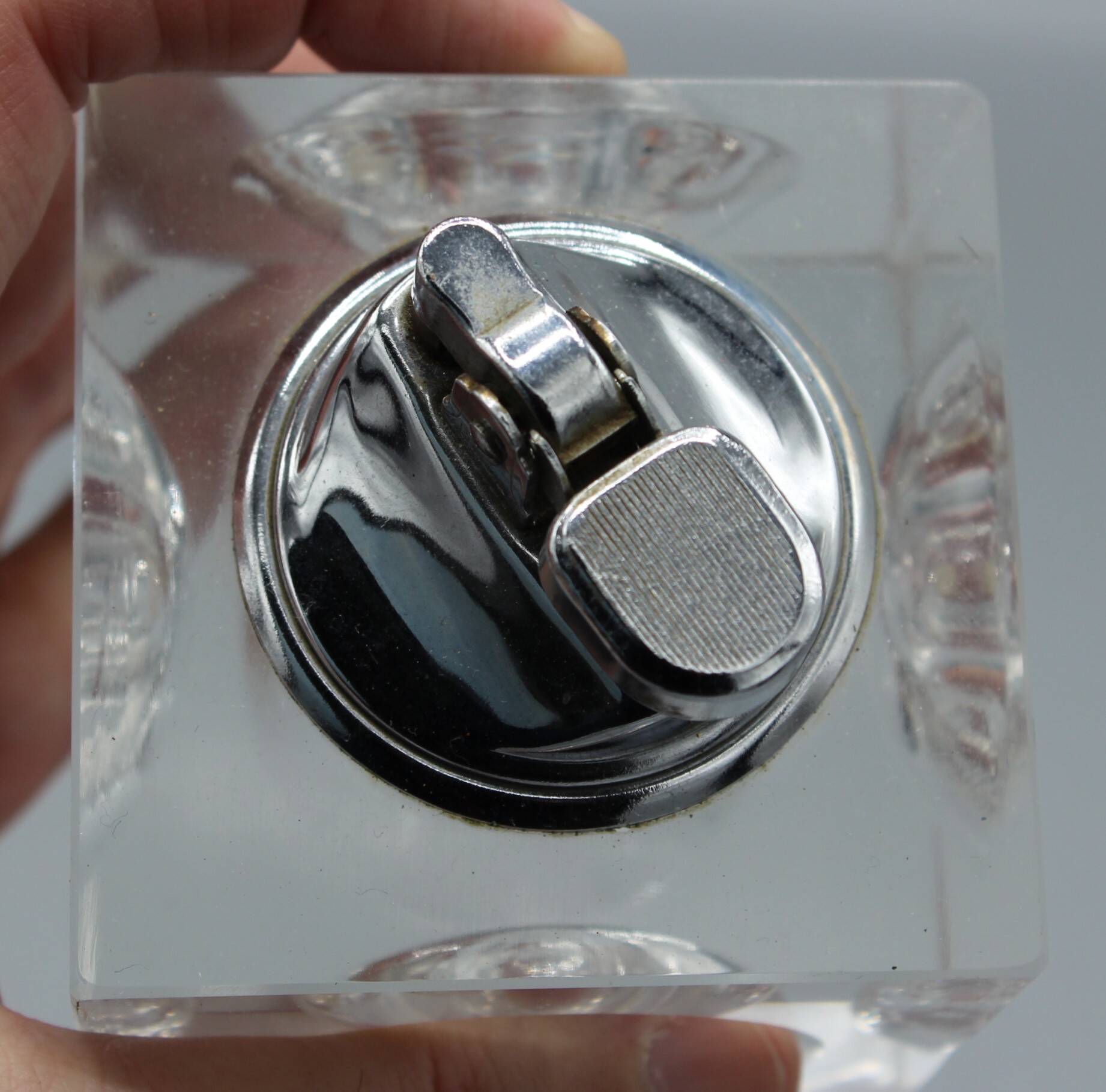 Old vintage crystal lighter designed by antonio imperatore murano 1970 70