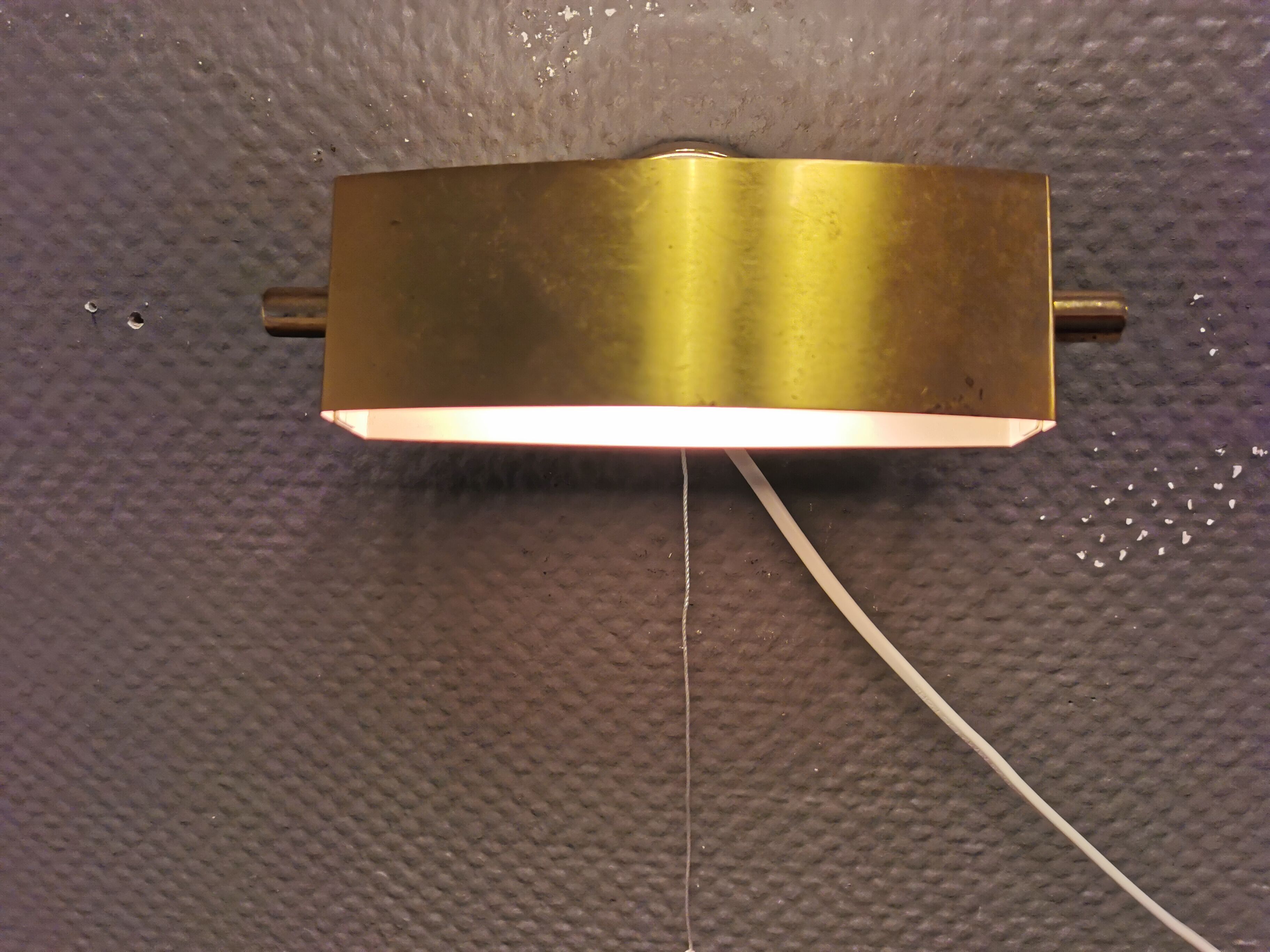 Small wall lamp made of brass, Danish design, estimated from the 1930