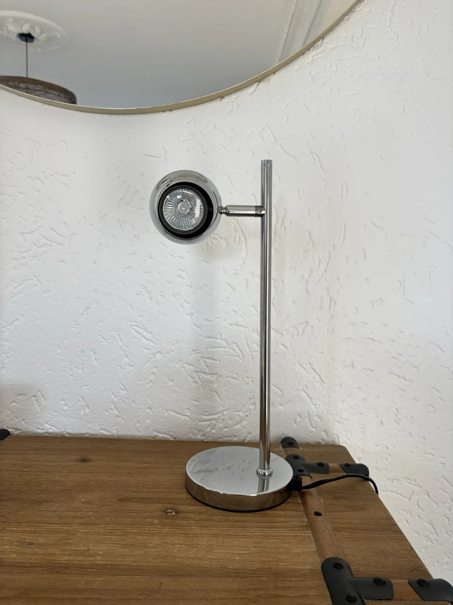 Eyeball Desk Lamp Vintage Chrome - Kenwell (Space Age 70s/80s)