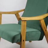 Vintage Velvet Green Armchair  1970s