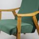 Vintage Velvet Green Armchair  1970s