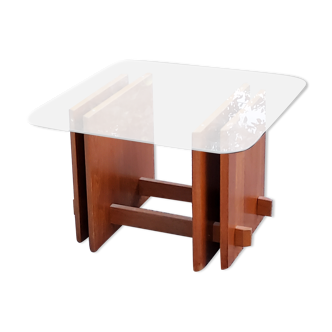 Scandinavian coffee table in teak and glass design Gustav Gaarde