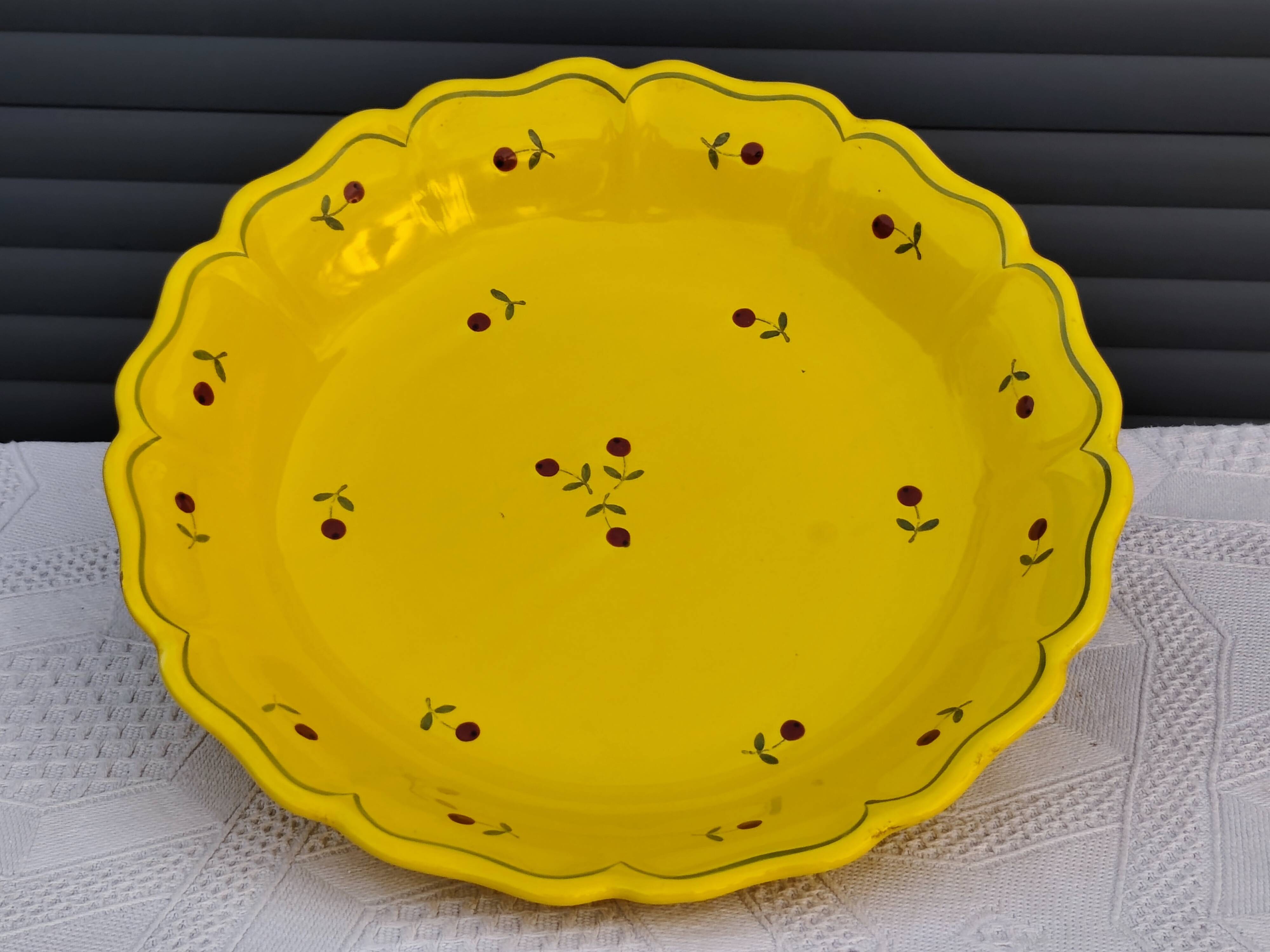 Vintage earthenware plate signed "F. Sicard"