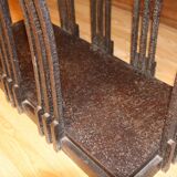 Coffee table or console in wrought iron art deco