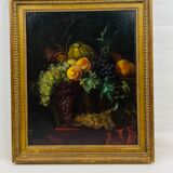 Oil on canvas still life end of 18th