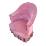 Fauteuil crapaud rose