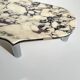 Table basse vintage chrome et marbre