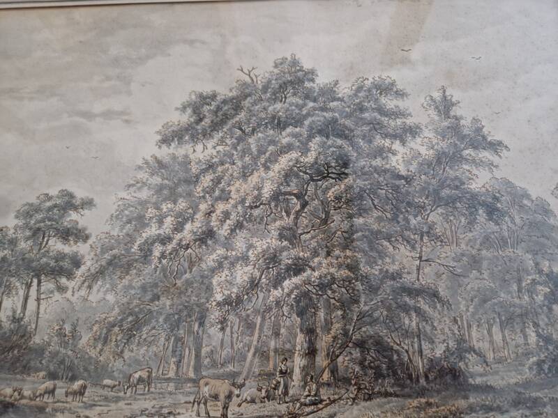 Jacobus Theodorus Abels (1803-1866) - Brown ink drawing on paper