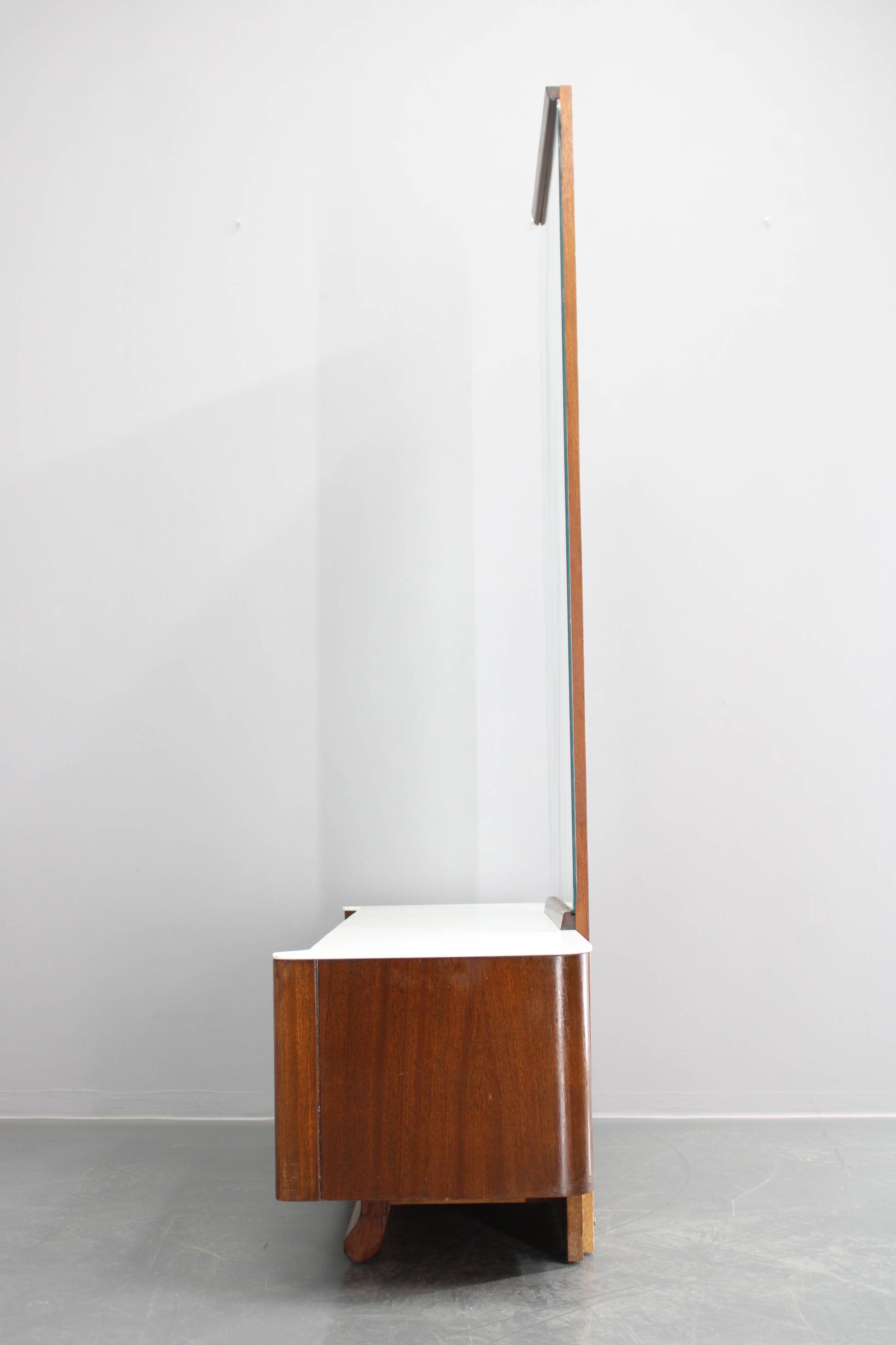 1940s Jindrich Halabala Mirror Cabinet ,Czechoslovakia