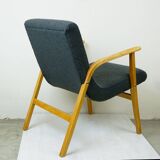 Roland Rainer Lounge Chair Café Ritter with grey bouclé.