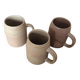 3 mugs en grès