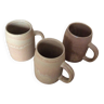 3 mugs en grès