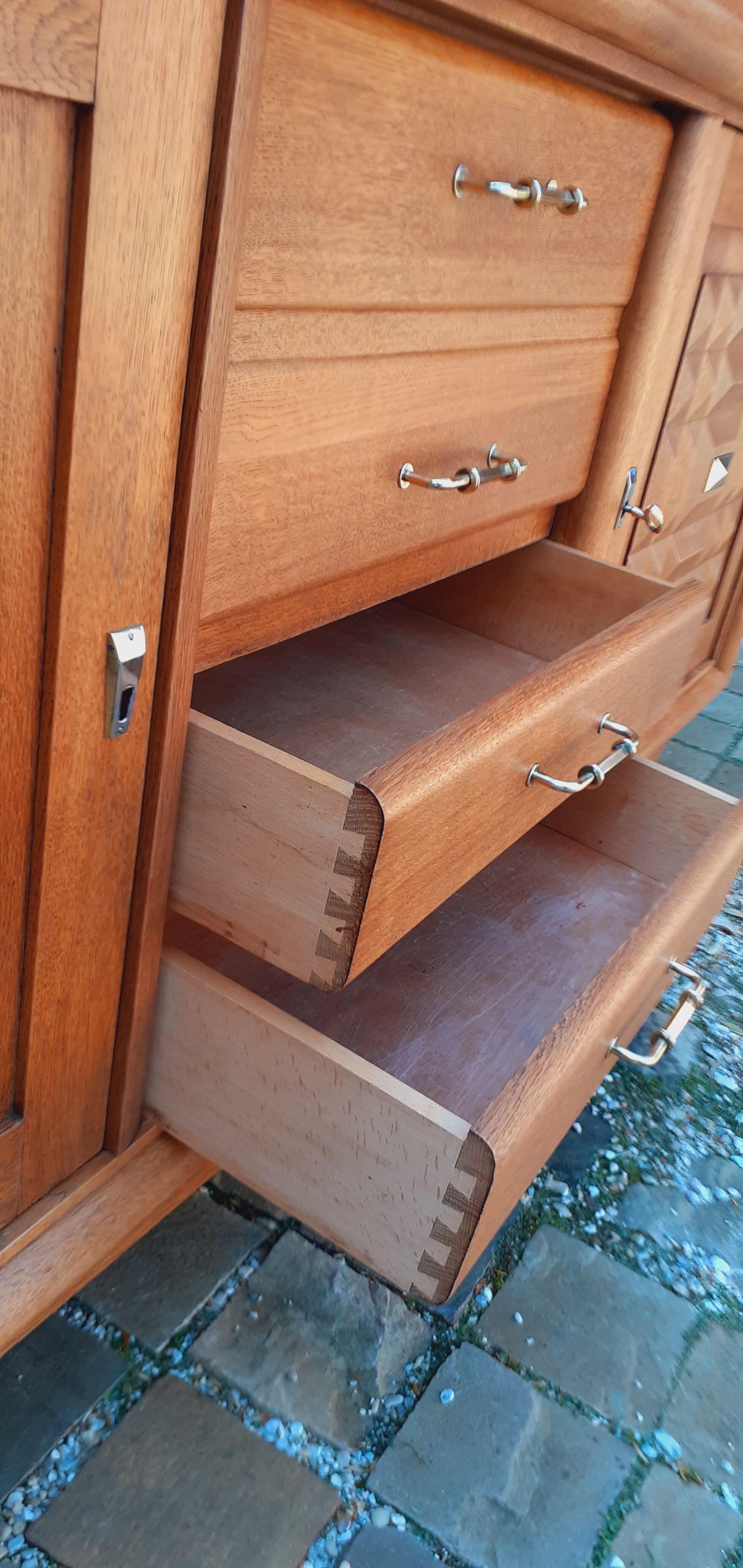 Brutalist oak sideboard year 40