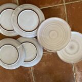 6 glazed terracotta plates 22 cm