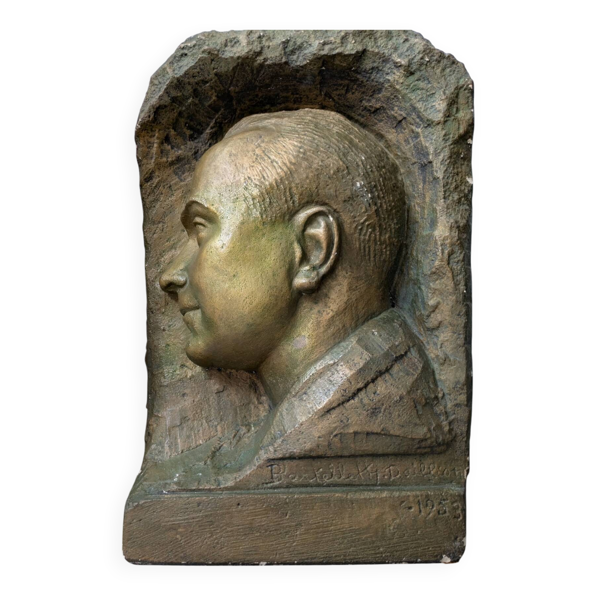 Moulage en plâtre - Portrait d'homme
