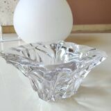 Crystal pocket emptier in the shape of a cut diamond. Baccarat style. Diameter 15cm