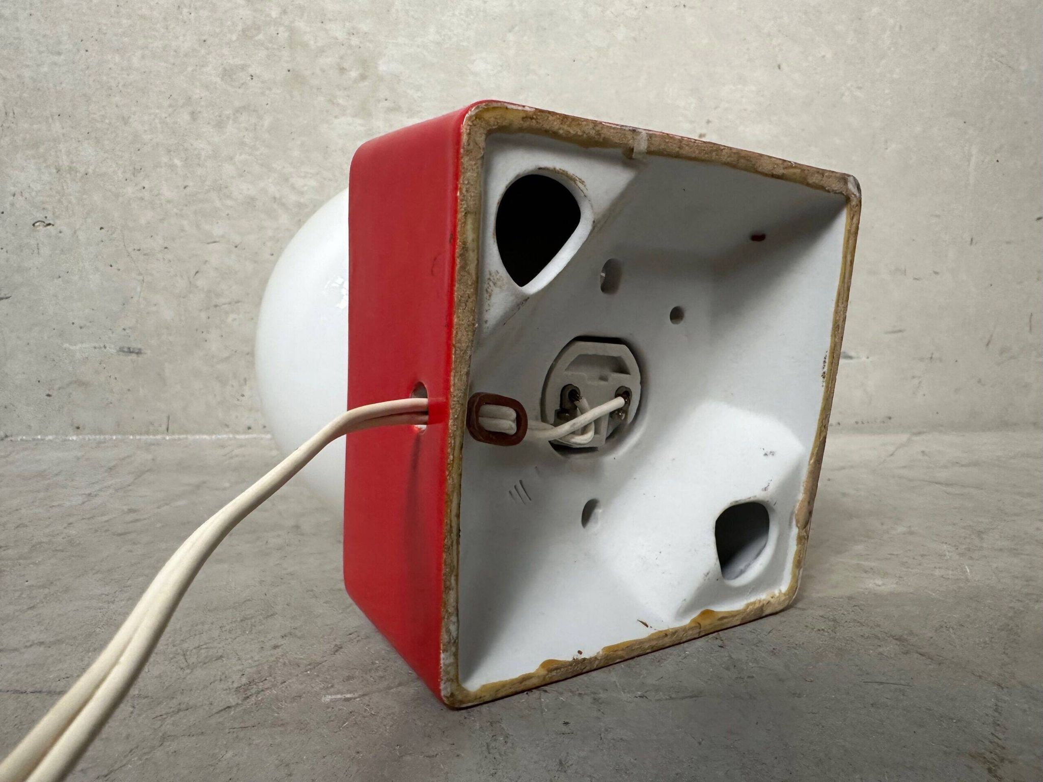 Lampe vintage de table/mur – porcelaine et opaline