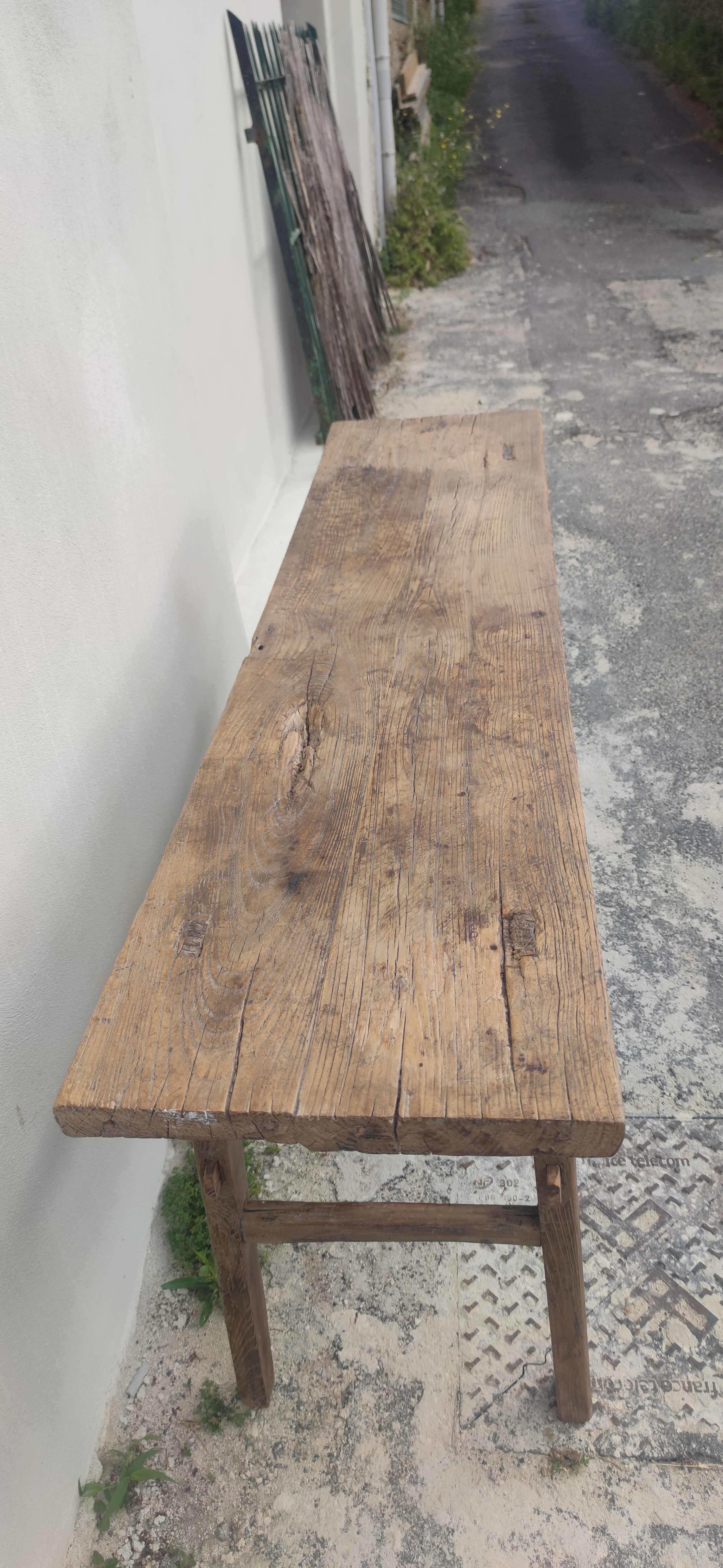 Asian elm console