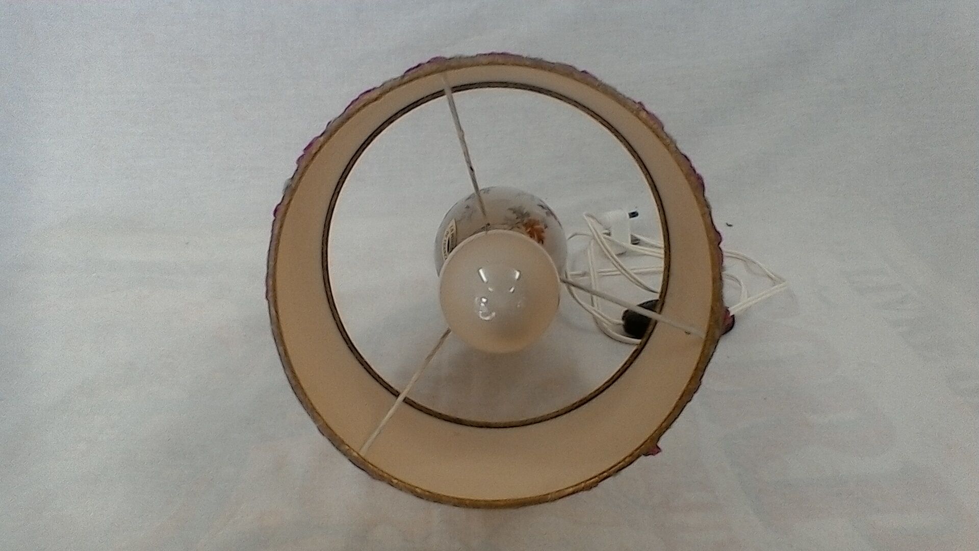 Porcelain bedside lamp, vintage