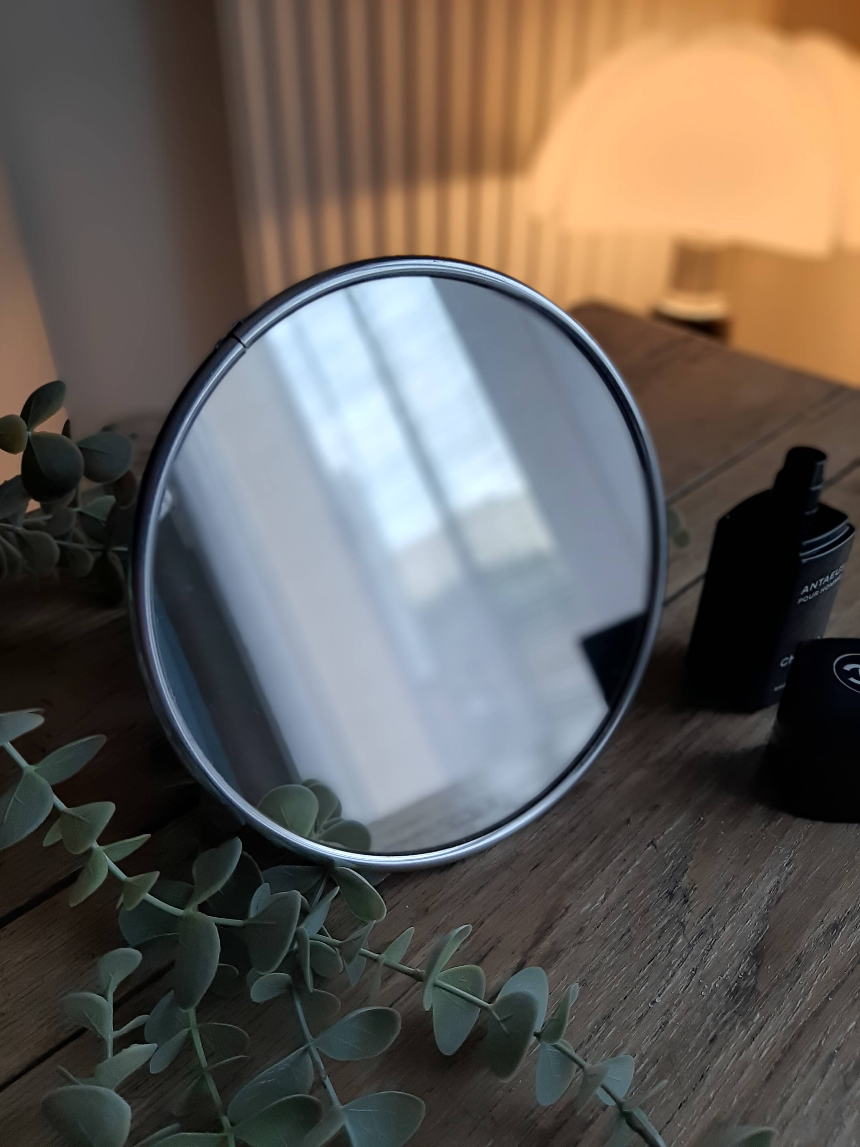 Vintage barber round mirror