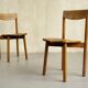 Paire de chaises "grain de café", France 1950