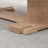 Oak table by Charles Dudouyt brutaliste art deco 1930