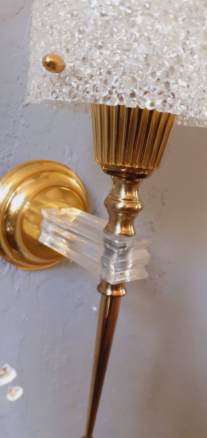 Vintage granite wall light from the 60s