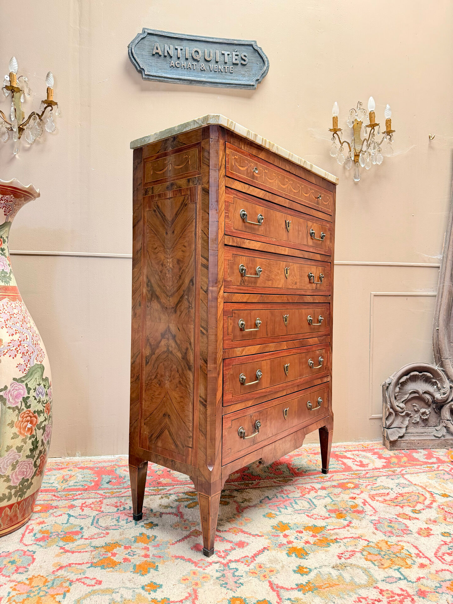 CHIFFONIER IN MAHOGANY IN THE LOUIS XVI STYLE, 19TH CENTURY