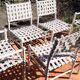 4 chaises & 2 fauteuils lounge tressés vintage triconfort, 1980 france