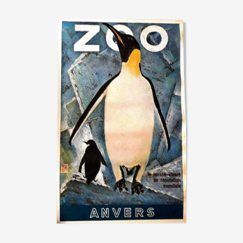 Affiche originale du zoo d'Anvers