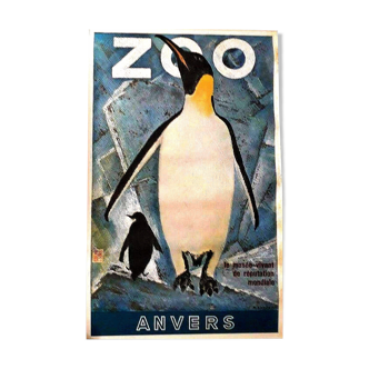 Affiche originale du zoo d'Anvers