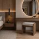 Solid oak stool with cushion (customisable)