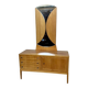 Vintage light wood dressing table and toilet sideboard