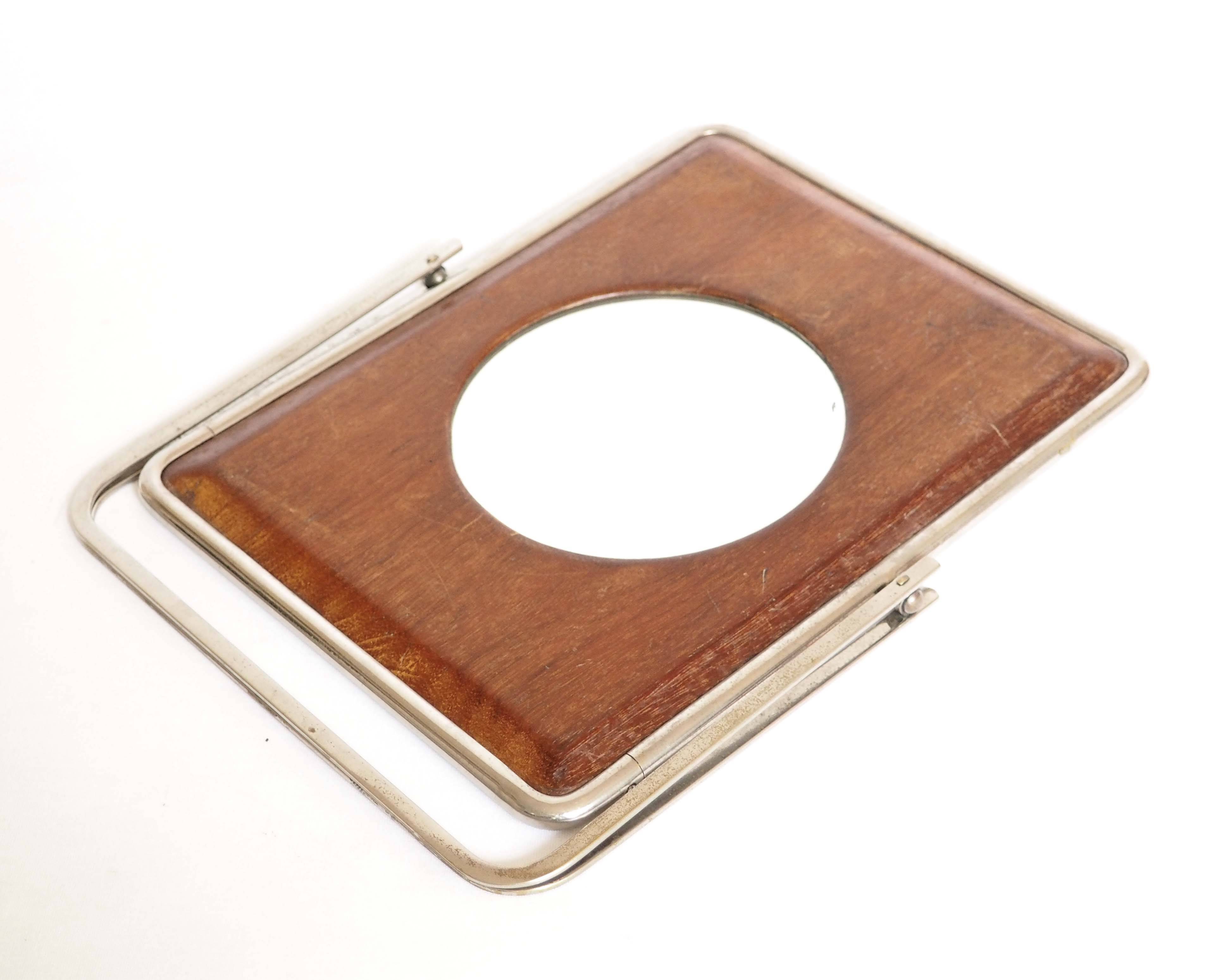 Double and beveled psyche mirror