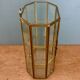 Vitrine vintage en verre et laiton