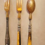 Old silver-plated serving cutlery