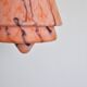 Art Deco Rose Marbled Opaline & Brass Pendant, 1930s