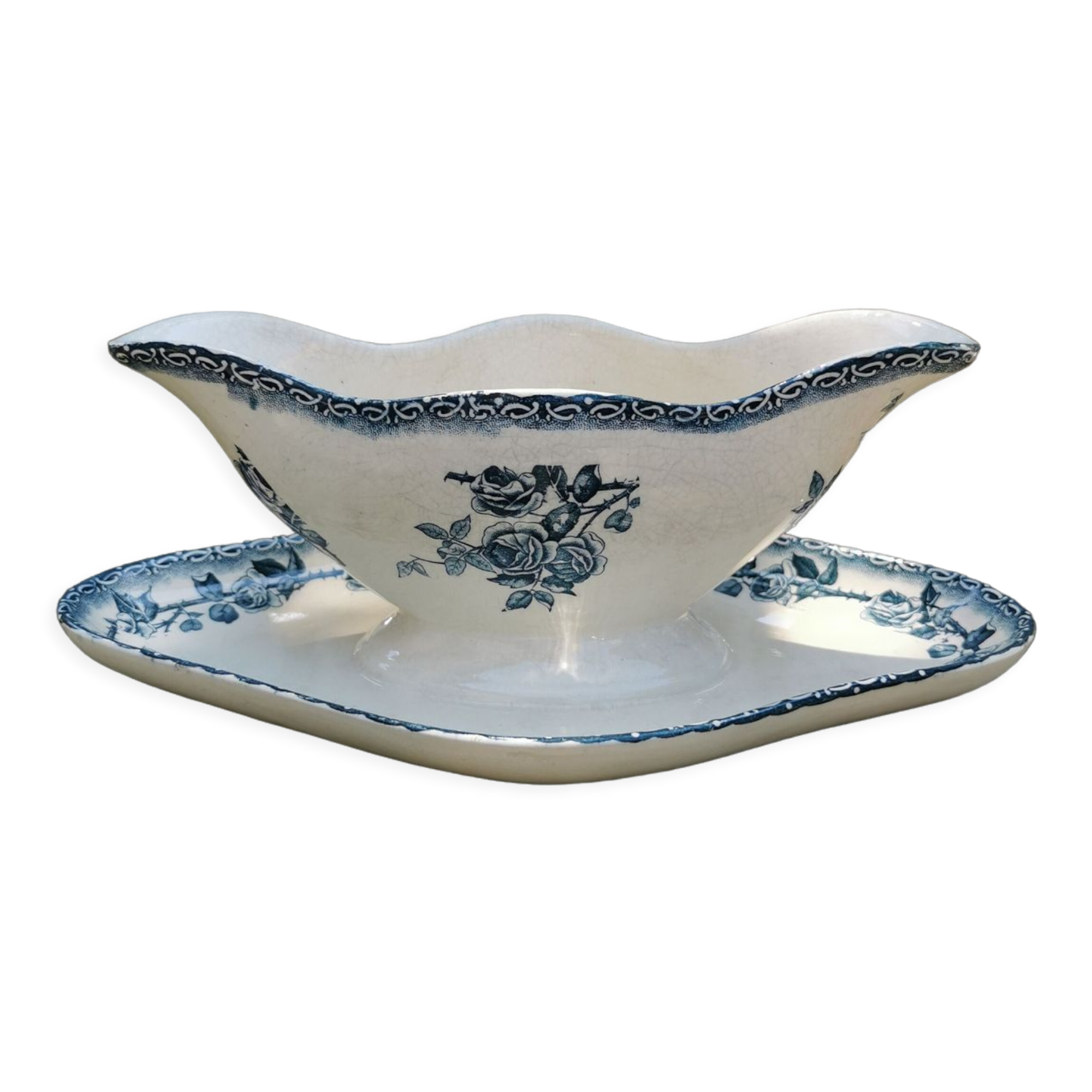 Saucière ancienne terre de fer H. Boulenger