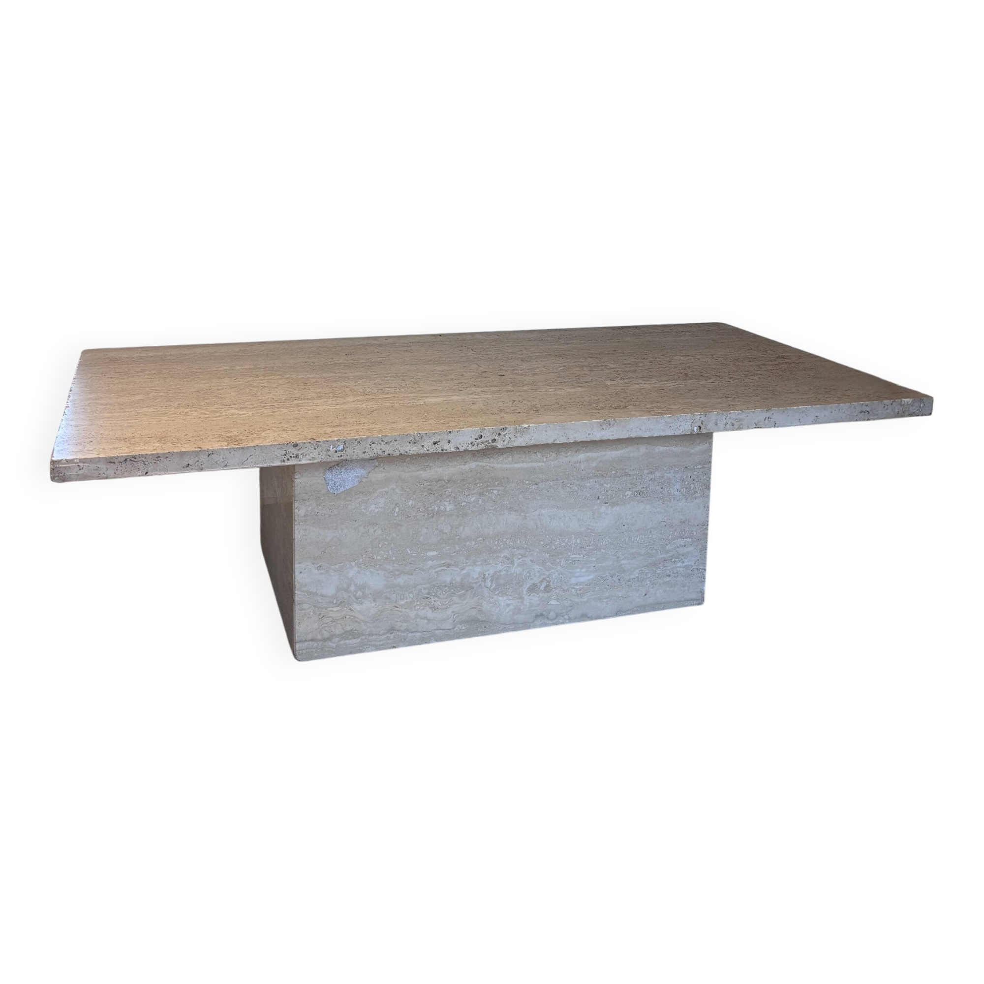 Modular coffee table/console in travertine – vintage