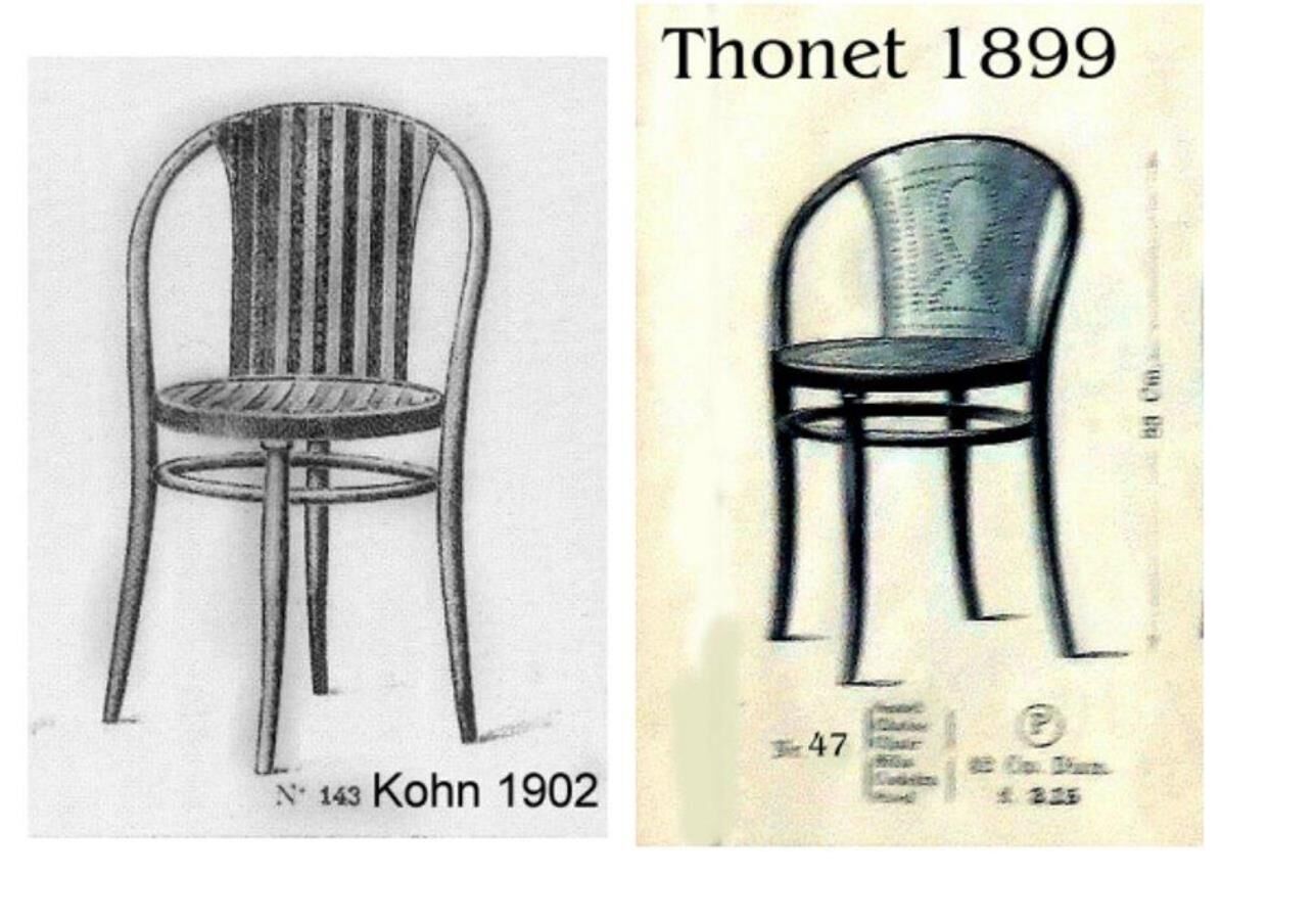 Armchair by Kohn N°143 around 1905 seat wood lamée