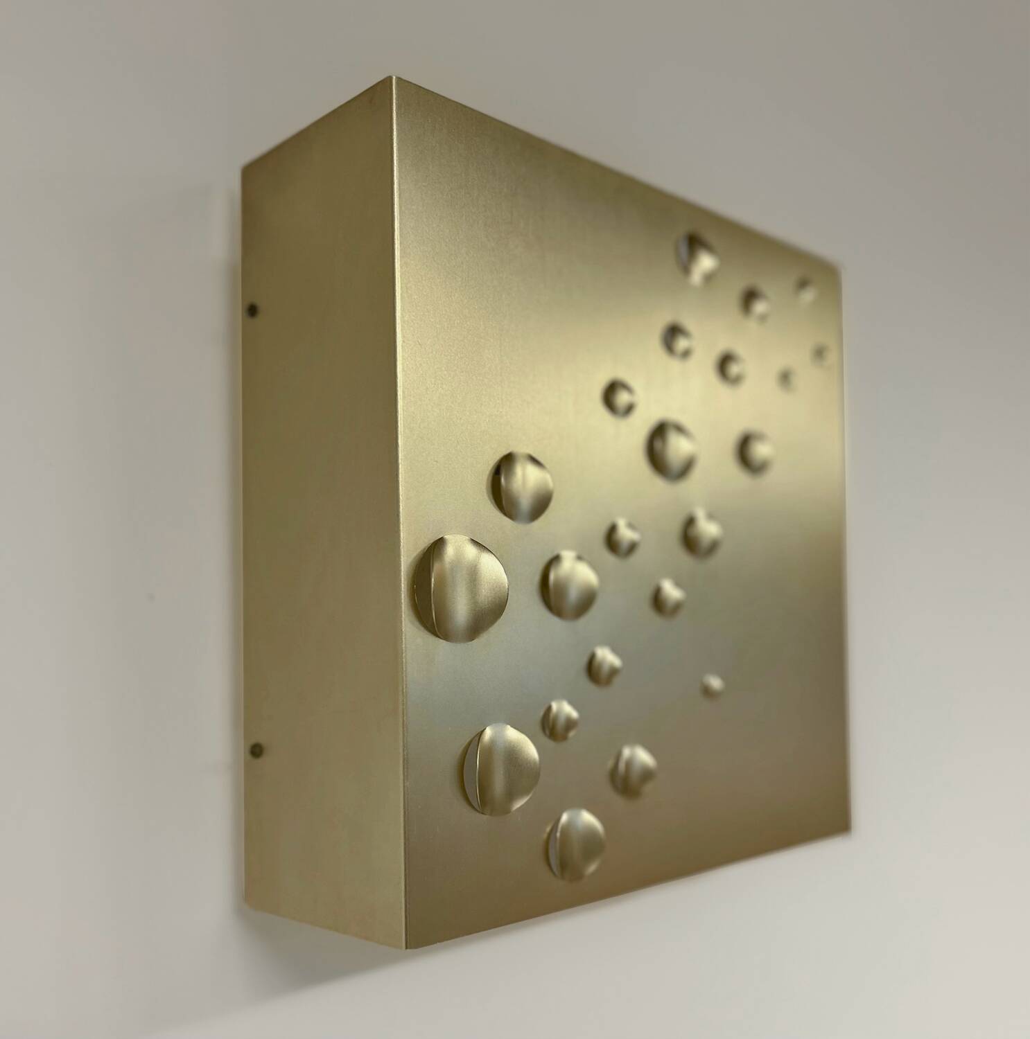 Gold ‘star rain’ wall lamp by e.j. jelles for raak in 1960s