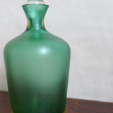 Venini Murano Italian green bottle serie "Incisi" produced in 2004