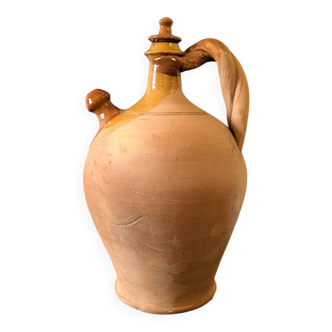 Large traditional jug / Antique terracotta plunger, 35cm high