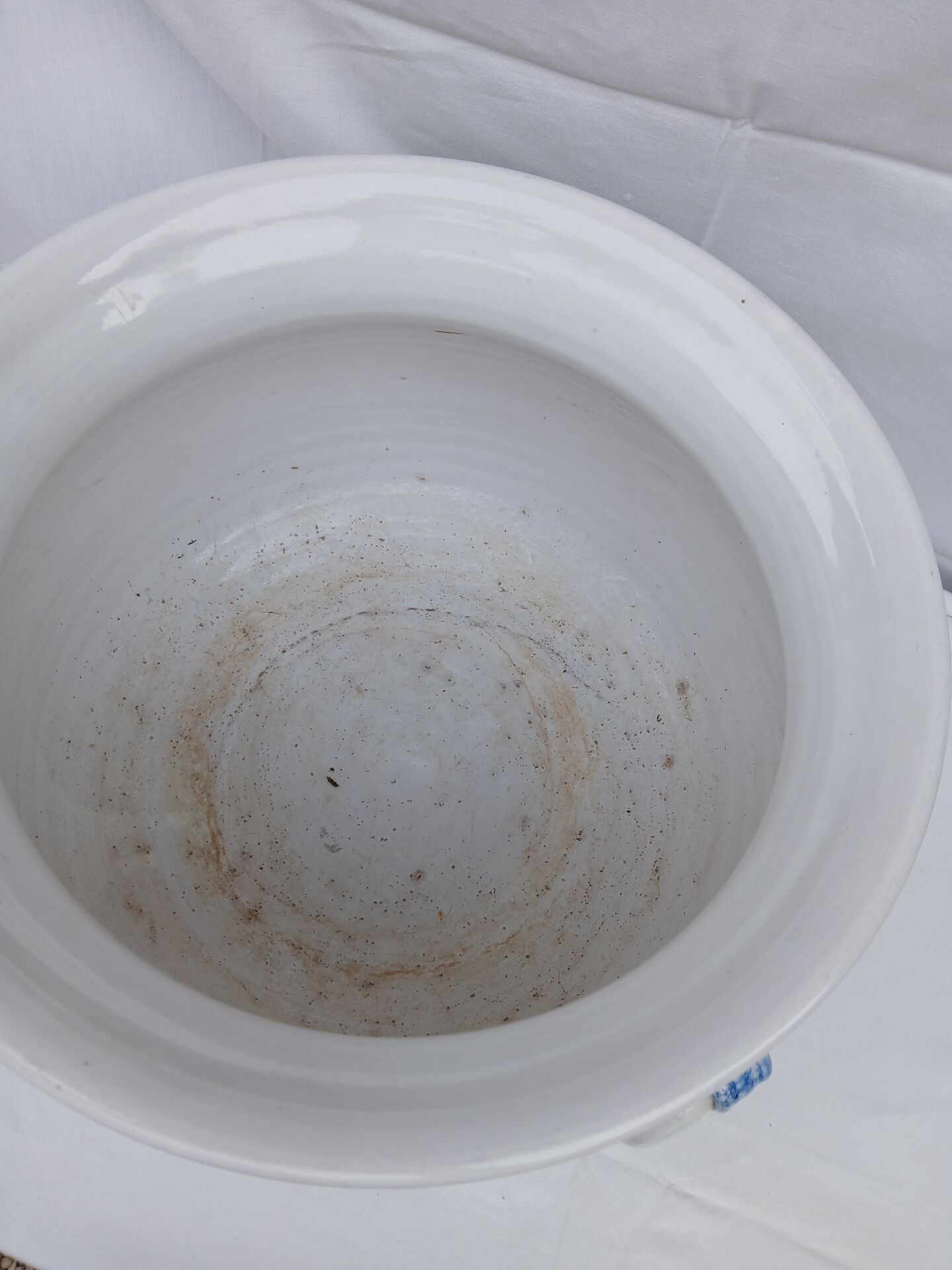 Very large painted ceramic plant pot - sunflower design