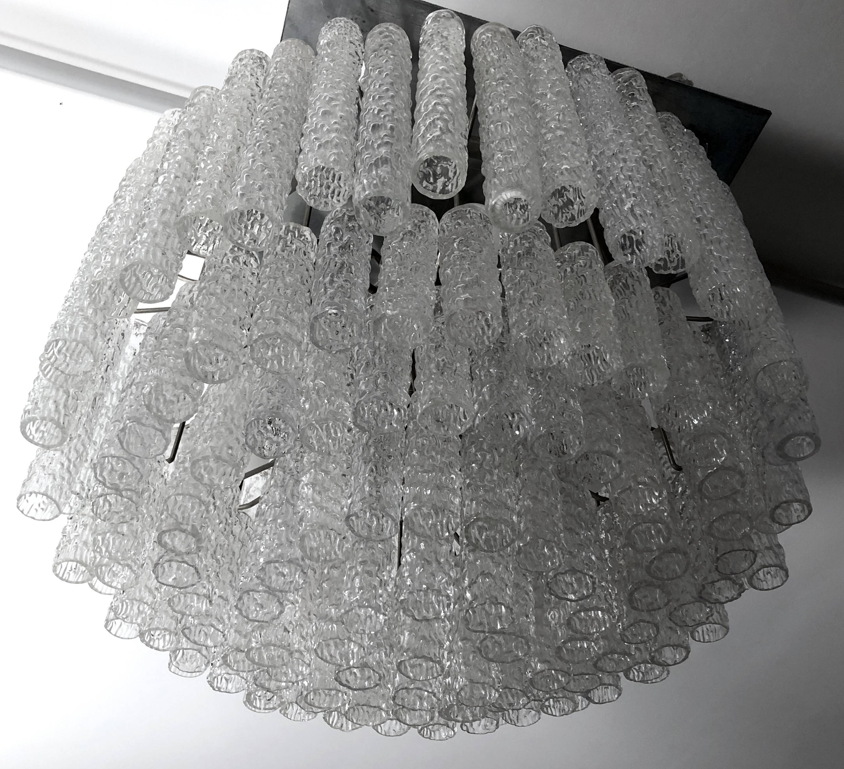 Vintage italian murano glass chandelier by Toni Zuccheri for Venini, 1960s