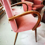 Pink velvet bridge chair