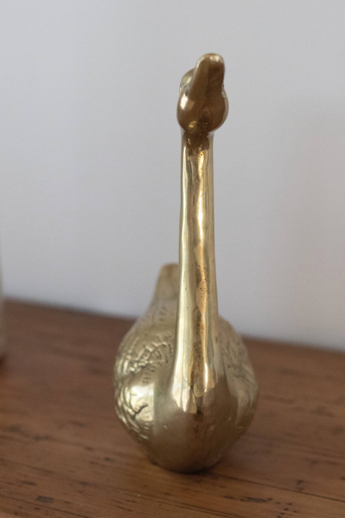 Vintage Brass Swan