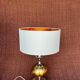VINTAGE 1970 LARGE FORMAT LAMP CHROME BASE 1 BRUSHED ALUMINIUM BALL DO